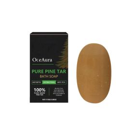 OceAura Pure Pine Tar Bath Soap Moisturizes And Cleanses Pores And Washes Delicate Skin Body Soap (Option: 110g-120g-3.35*1.97*1.5inch)